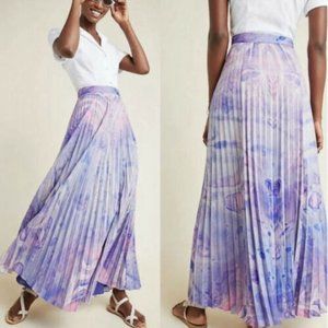 NWT Siddhartha Bansal Marble-Dyed Pleated Skirt